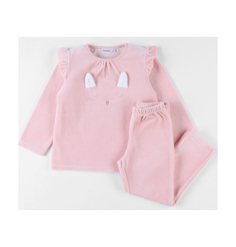 Pyjama 2pcs en velours rose...