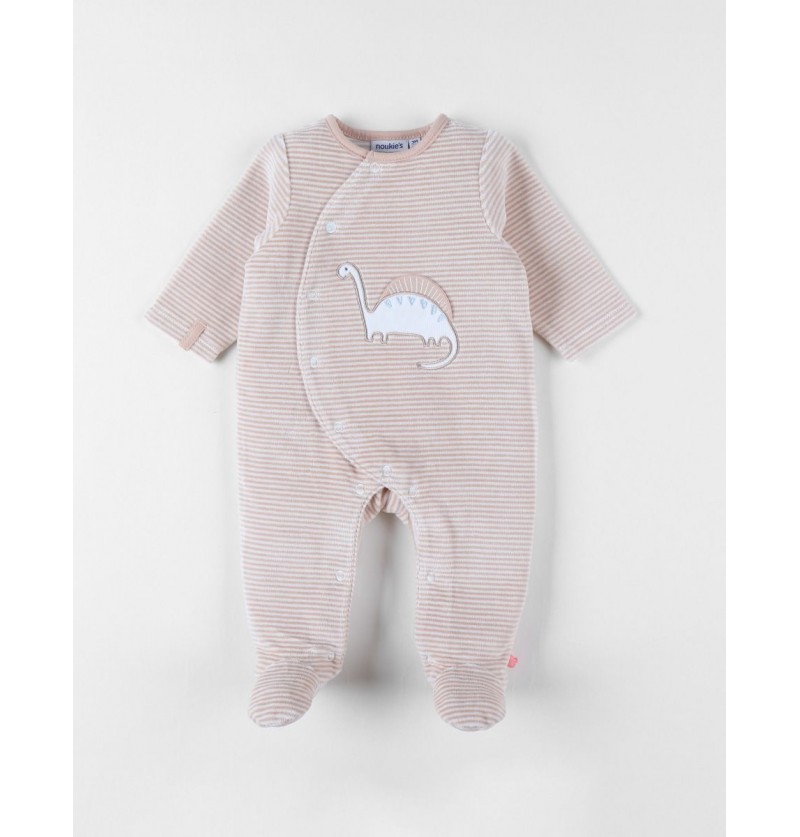 Pyjama velours Dino Beige...