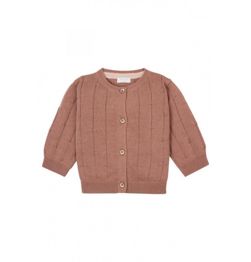 Cardigan Frondes vieux rose...