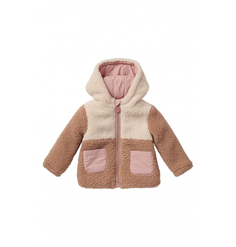 Veste teddy taupe Florac...