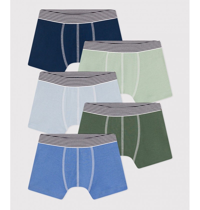 Lot de 5 boxers Petit Bateau